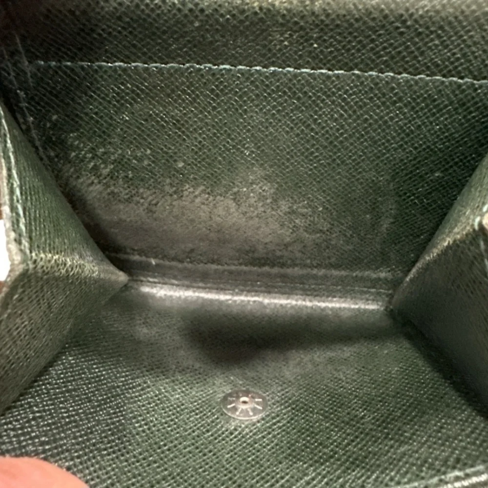 Louis Vuitton Unisex Leather Wallet W Coin Pouch Forest Green